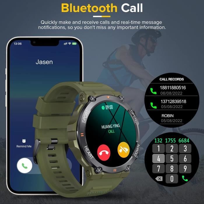 Montre Connectée C5s – étanche, Cardio, Moniteur De Sommeil, Notifications Appels