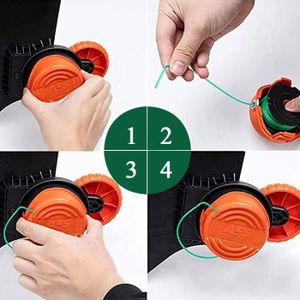 6 Bobine Filo Per Black & Decker GL7033 GL8033 GL9035 - Nylon, 2mm, Verde - Foto 9