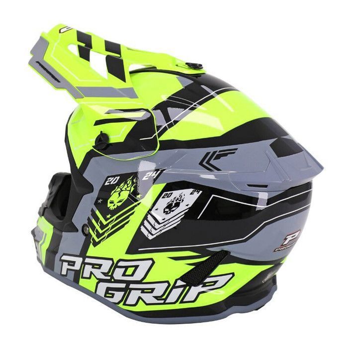 Casque moto cross Progrip Progrip 3080 Spirits (ECE 22.06 - Cdiscount Auto