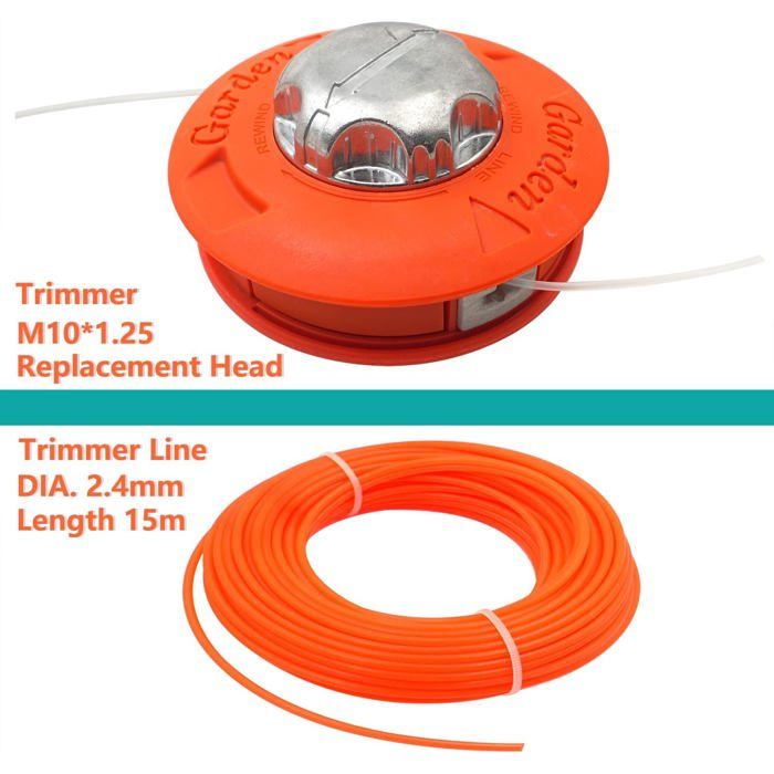 Tête De Bobine Automatique M10 X 1.25 FX-MS152 Orange – Coupe-Fil Rapide, Compatible Nombreuses Débroussailleuses