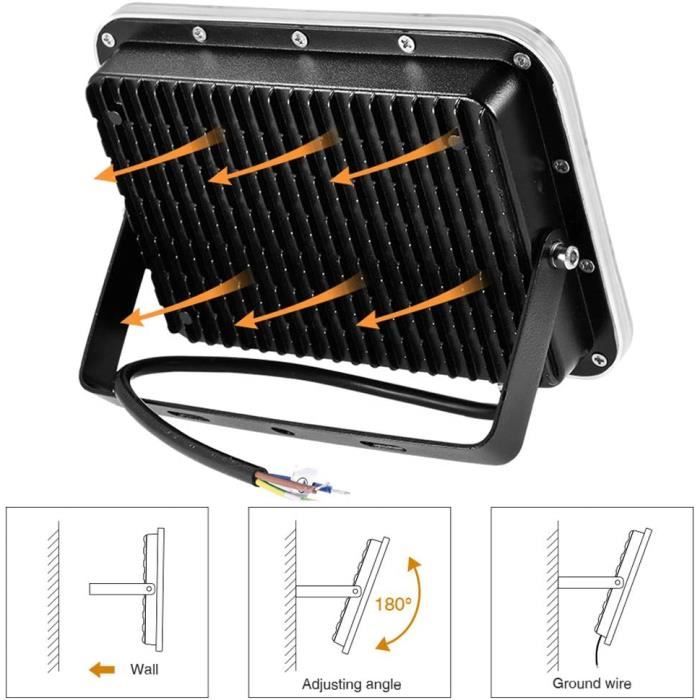 Projecteur LED Extérieur 10W Avec Détecteur De Mouvement - 1000 LM - IP66 - Lot De 2 - RIGIDON