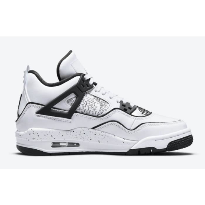 Nike Air Jordan 4 Low Run Retro High Running Femme Homme aj-014 blanc-Size  39 Blanc - Cdiscount Chaussures