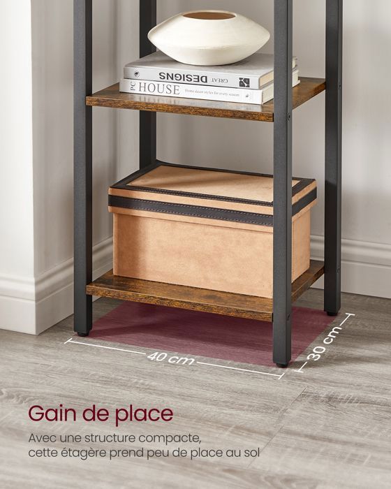 Étagère De Rangement | Étagère à 6 Niveaux 80x30x181 Cm Bois De Chêne Massif CFW44408 | Leroy Merlin