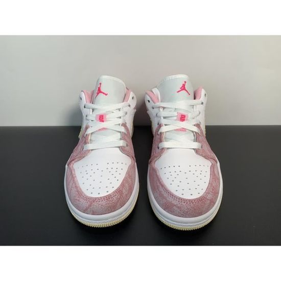Jordan 1 Low AJ1 Chaussures de basket ball de sport basses Rose