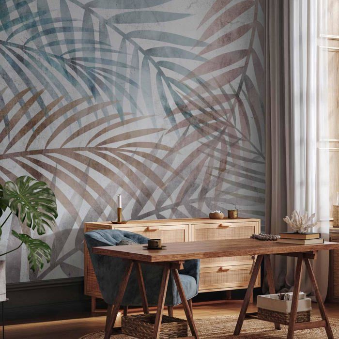 Papier Peint Panoramique Plantes 350x256 cm - Décoration murale moderne ...