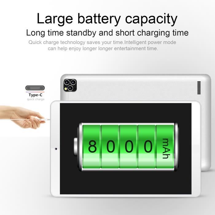 4G LTE Tablette Tactile 10.1" - Android 9.03