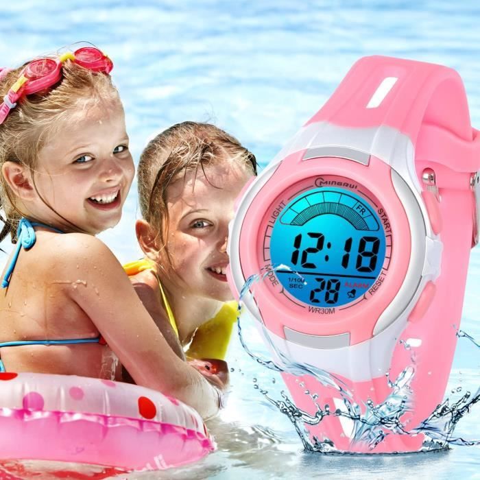 Montre Enfant Fille Garcon Digitale Extérieur Sport Etanche Montre,Montre  Enfants Garcon Avec Alarme-Minuteur-Lumière Led Po[x809] , - Achat/vente  montre - Cdiscount