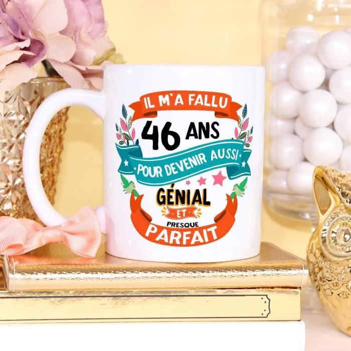 Mug 50 Ans Mugffins - Message Humoristique "Il M'a Fallu 50 Ans..." - Cadeau Anniversaire Original