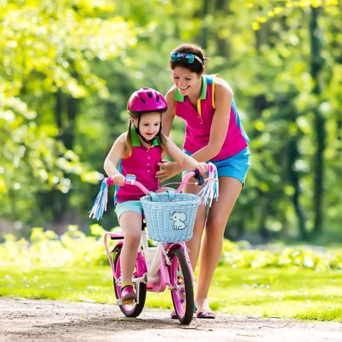 Panier De Vélo Enfant Avant – Fixation Guidon – Sangle Réglable – Dimensions 25x19x14 Cm – Neuf
