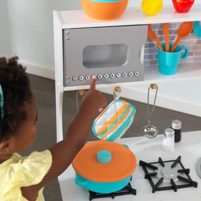 KidKraft - Cuisine en bois pour enfant All Time Play, four, micro