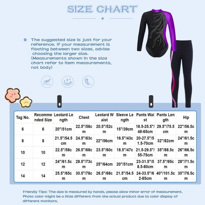 Ensemble Justaucorps + Legging Strass Pour Fille 5-16 Ans - Danse, Gymnastique, Patinage - Polyester/élasthanne, Manches Longues