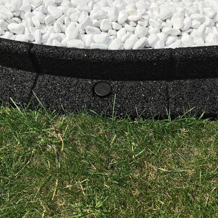 Bordure Jardin Bordure De Jardin Flexible FlexiBorder - 2x1m (noir, Recyclé) Bordure Jardin Exterieur Bois