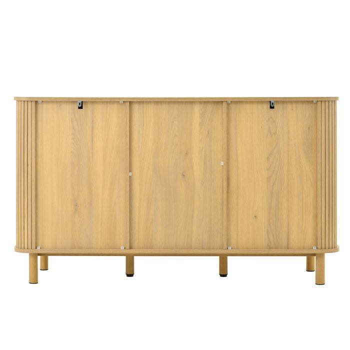 Buffet en Bois avec 6 Compartiments, Meuble de Rangement avec