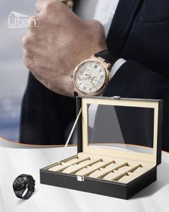 Vitrine Murale Pour Montres Meyer & Söhne - Bois Massif Noir, 12 Emplacements, Verre Véritable, Clé