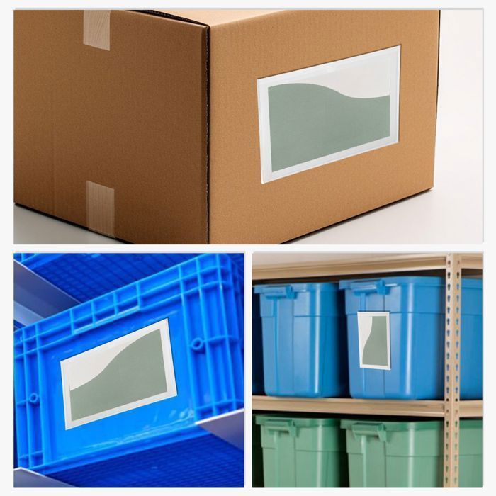 Cyclingcolors – Lot de 4 porte-étiquettes adhésifs autocollants 100x40mm – Identification claire pour rayonnage – Support en plastique durable