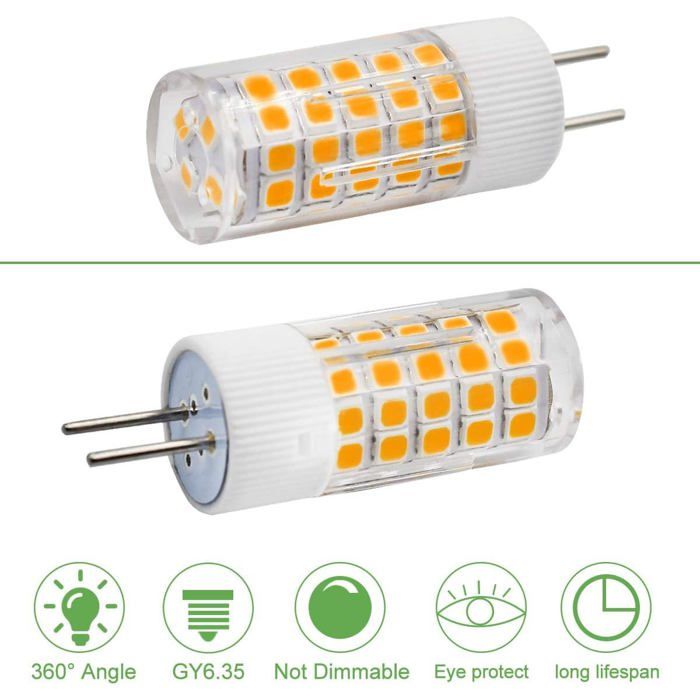 Ampoule LED GY6.35KALGy6.35 4W,12V,Remplacement Halogène 40W,380Lm — free download