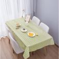 4 x Nappe antitaches rectangle en PVC pour Table Intérieure et Extérieure Nappe Dîner pour Cuisine 140x180 cm, treillis-0