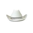Chapeau de cowboy en feutre blanc - Mixte - Modèle Cow-boy - Accessoire déguisement far west-0