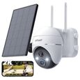 (2K Upgrade) ieGeek Caméra Surveillance WiFi Extérieure sans Fil Solaire Caméra IP Batterie Vision Nocturne Couleur PIR Détection-0