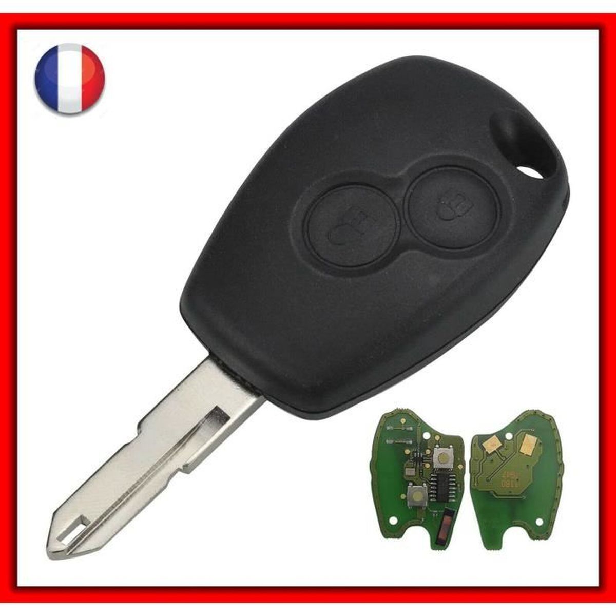 Clé Simple Vierge Avec Transpondeur Chip ID46 Et Lame Vierge HU83