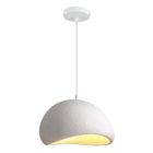 iDEGU Moderne Suspension Luminaire Industriel Ciment 30cm Créatif Lustre Plafonnier Design Edison pour Salon Chambre,Blanc