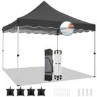 LUCKZON Tonnelle Barnum Pliant 3x3 Portable Tonnelle de Jardin Exterieur pour Fête, Festival, Marché-Noir