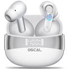 Oscal HiBuds 6 Écouteur sans Fil Bluetooth 5.3 Casque Sportif Stéréo 400 mAh IPX7 étanche - Blanc