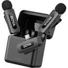 BOYA BY-V30 Mini Microphone sans Fil, portée 100m, USB C Wireless Lavalier Microphones pour Podcast Live Stream Tiktok vidéo vlog