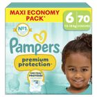 70 Couches Pampers Premium Protection, Taille 6