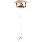 Mangeoire sur pique en Pin et fer - BEST FOR BIRDS - Mangeoire - Noir marron - Bois (Pin) - Fer