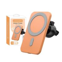  Ecent 15W Chargeur Induction Voiture, Chargeur sans Fil Magnétique pour iPhone Samsung Huawei LG tous Appareils de Type QI (Orange)