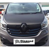 FRONT logo COVER for RENAULT TRAFIC MK3 20142019 in CARBON EFFECT