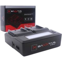 Baxxtar PRO NP-FZ100 Chargeur de batterie LCD Dual compatible avec batterie Sony NP-FZ100