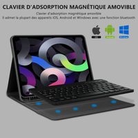 Étui clavier pour iPad Air 5th 2022 avec clavier français amovible sans fil