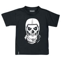 Tee-shirt à manches courtes enfant fortnite noir Skull