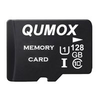 Qumox Carte Micro SD 128Go MicroSDXC Jusqu'à 80 Mo/s en Lecture,Carte Mémoire Idéale pour Téléphone, Caméscope ,GoPro Smartphone et 