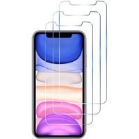 Film Verre Trempé iPhone 11 Protection Ecran 9H Ultra Transparent Sans Bulles Lot de 3