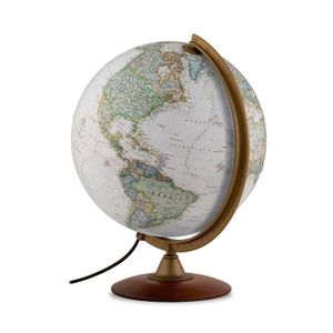 Carpentras Sign - Globe terrestre lumineux - 30 cm - antique rose Pas Cher