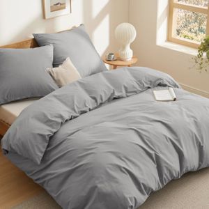 Housse De Couette Today 140x200 Cm Coton 1 Personne - Literie Essentielle Acier