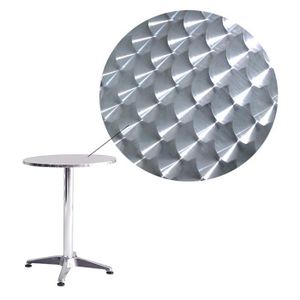 MANGE-DEBOUT (60 * 60 * 70 / 110cm), Table bar de 4 à 6 personnes, style moderne, Aluminium , Table Ronde
