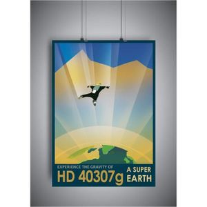 AFFICHE - POSTER Poster Affiche A SUPER EARTH NASA SPACE TRAVEL RET
