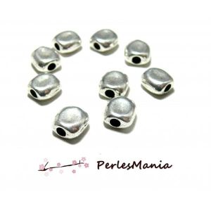 2000 Perles Accessoire Intercalaires Argenté Boule 2.4mm