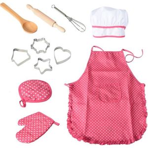 DINETTE - CUISINE 11Pcs Enfants Chef Set, Kids Kitchen Cadeau Kit En