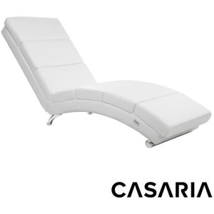 MÉRIDIENNE Méridienne London Chaise de relaxation Chaise longue d’intérieur design Fauteuil relax salon blanc