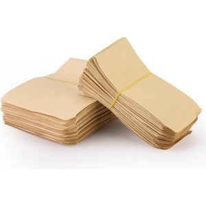 GRAINE - SEMENCE Lot de 100 Pochette Kraft Graines Sachet Sac Mini Enveloppe en Kraft Vintage Papier pour Semences Graines Bonbon Bijoux 6x10CM