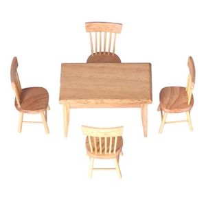 Maison De Poupée Meubles Set Table à manger chaise chaises manger Chambre Zubehoer 
