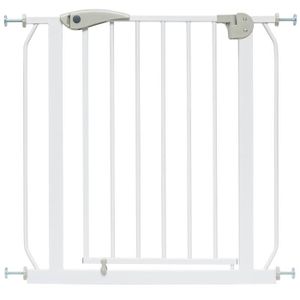 WEBABY - Barrière de sécurité enfant Extensible Blanc et Gris - 73 à 110 cm  - Cdiscount Puériculture & Eveil bébé