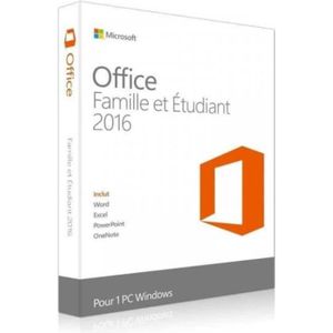 BUREAUTIQUE À TÉLÉCHARGER Microsoft Office 2016 Famille et Etudiant (Home & 