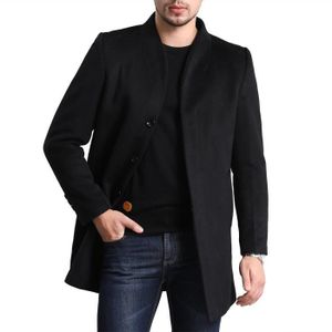 MANTEAU - CABAN ALLTHEMEN Manteau Homme Hiver Laine Long Slim Fit 