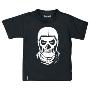 T-SHIRT Tee-shirt à manches courtes enfant fortnite noir Skull